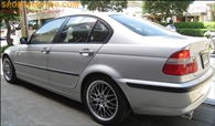 สเปคSSW Mesh ขนาด7.5-17นิ้ว ET35 ใส่กับBmw ซีรีย์3 ก็ออกมาแบบนี้...