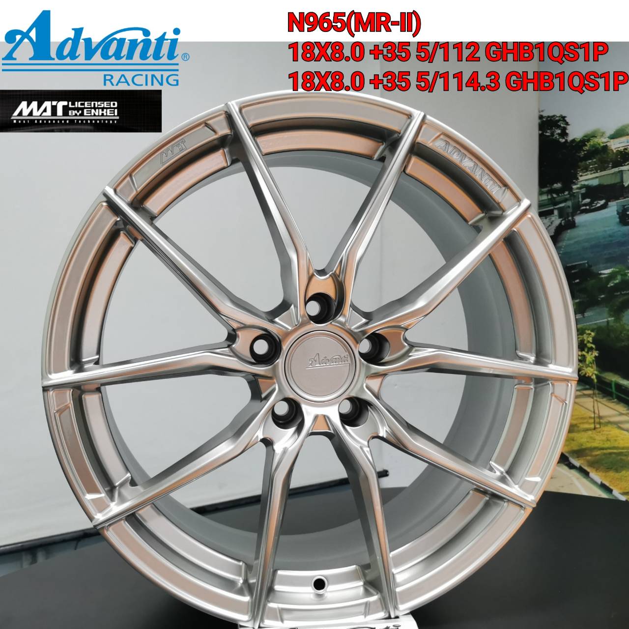 แม็กซ์ใหม่ FlowForming Advanti N965 5รู112 ET35 ไฮเปอร์โคม 8-18นิ้ว ล้อแม็ก แม็กซ์ใหม่ FlowForming Advanti N965 5รู112 ET35 ไฮเปอร์โคม 8-18นิ้ว