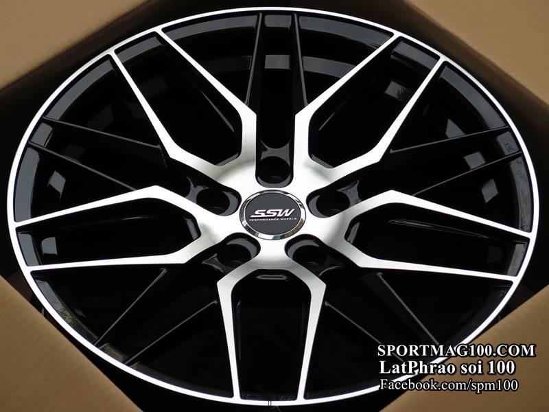 ล้อแม็กใหม่ SSW S348 Vorsteiner 5รู114 ET38 ดำหน้าเงา 8-17นิ้ว ล้อแม็ก ล้อแม็กใหม่ SSW S348 Vorsteiner 5รู114 ET38 ดำหน้าเงา 8-17นิ้ว
