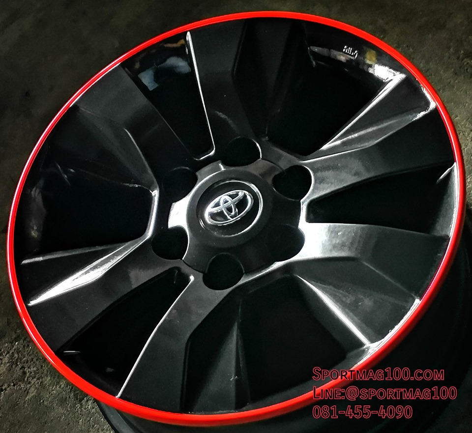 แม็กซ์ป้ายแดง REVO 6รู139 ET30 รมดำขอบแดง 7.5-17นิ้ว ล้อแม็ก แม็กซ์ป้ายแดง REVO 6รู139 ET30 รมดำขอบแดง 7.5-17นิ้ว