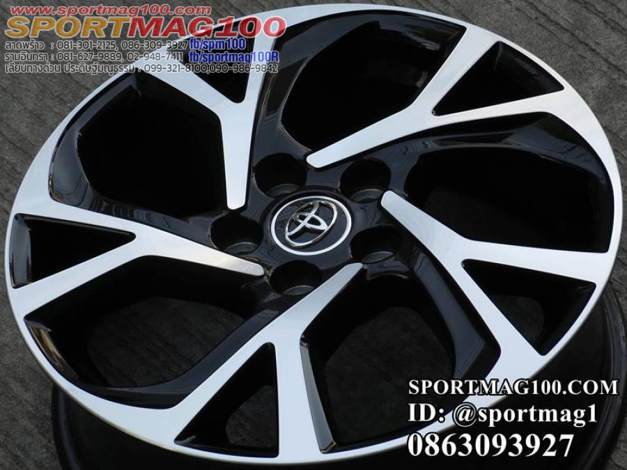 ล้อแม็กป้ายแดงแท้ Toyota CHR 5รู114 ดำหน้าเงา 7-17นิ้ว ล้อแม็ก ล้อแม็กป้ายแดงแท้ Toyota CHR 5รู114 ดำหน้าเงา 7-17นิ้ว