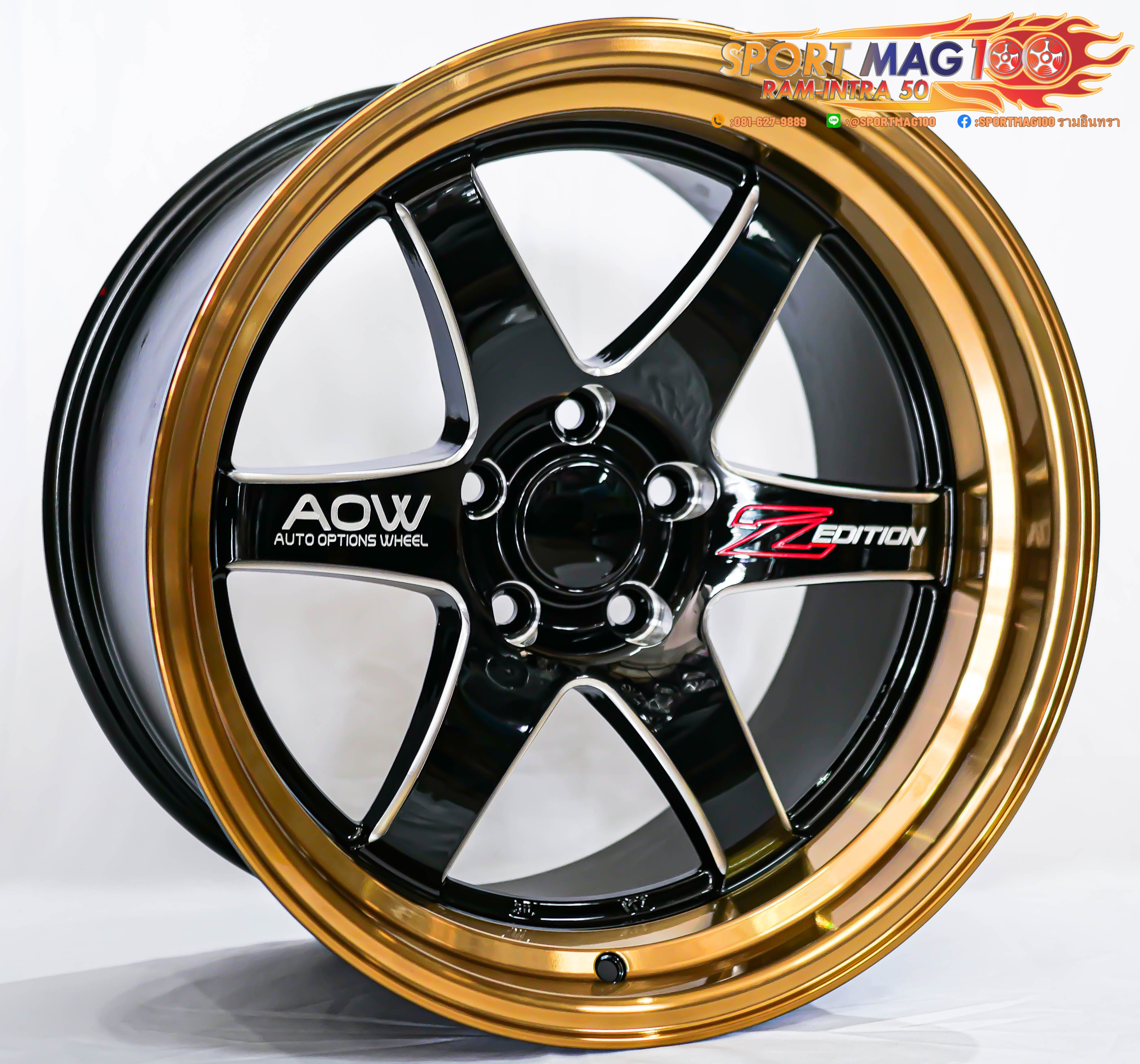 แม็กซ์ใหม่ AutoOption Weld007 5รู114 ดำมิลลิ่งขอบทองแดง F9.5 R10.5-18นิ้ว ล้อแม็ก แม็กซ์ใหม่ AutoOption Weld007 5รู114 ดำมิลลิ่งขอบทองแดง F9.5 R10.5-18นิ้ว