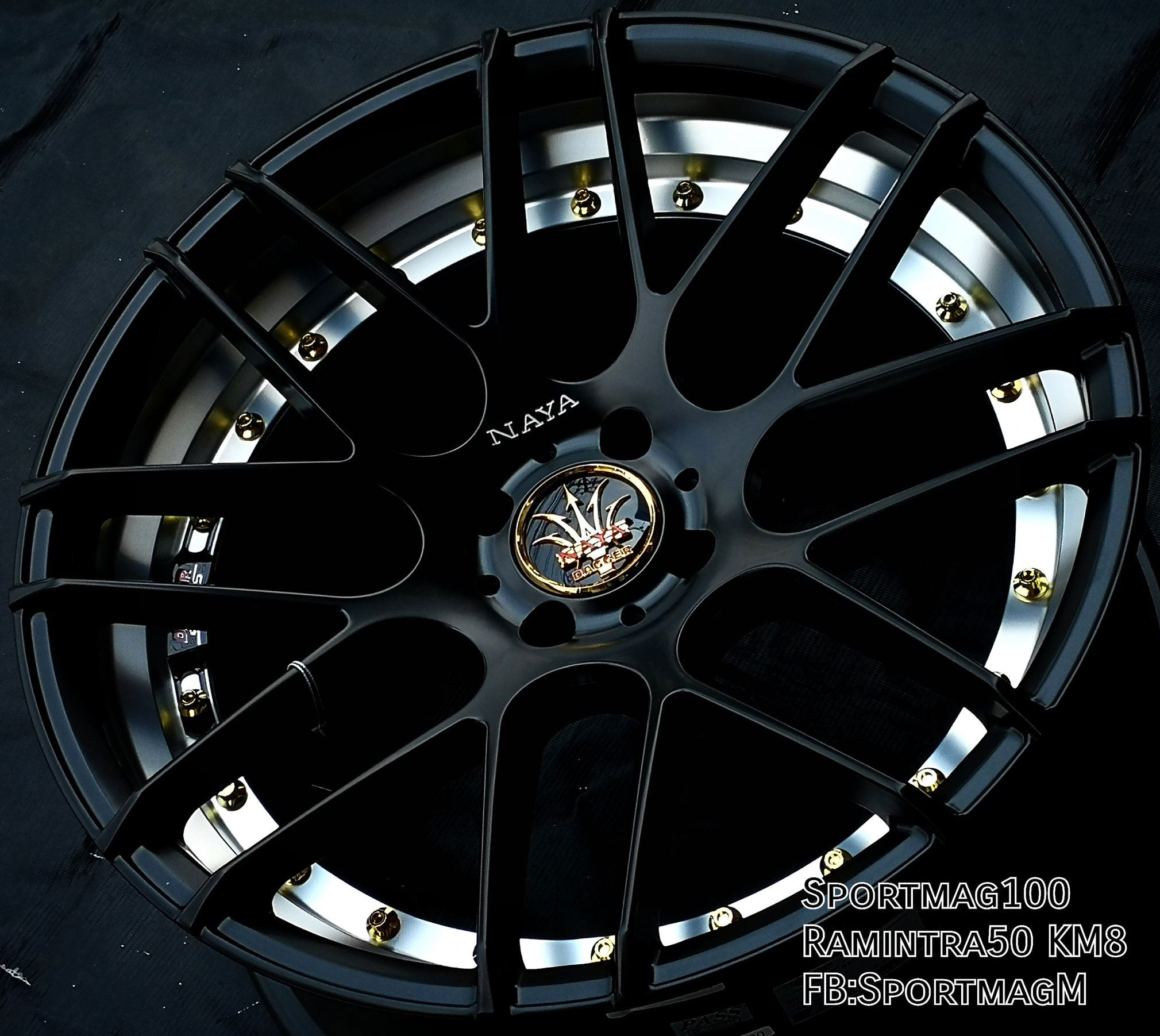 ล้อแม็กใหม่ NAYA Dagger Berano 4รู100 ET40 ดำด้านอันเดอร์คัต F8 R9-18นิ้ว ล้อแม็ก ล้อแม็กใหม่ NAYA Dagger Berano 4รู100 ET40 ดำด้านอันเดอร์คัต F8 R9-18นิ้ว