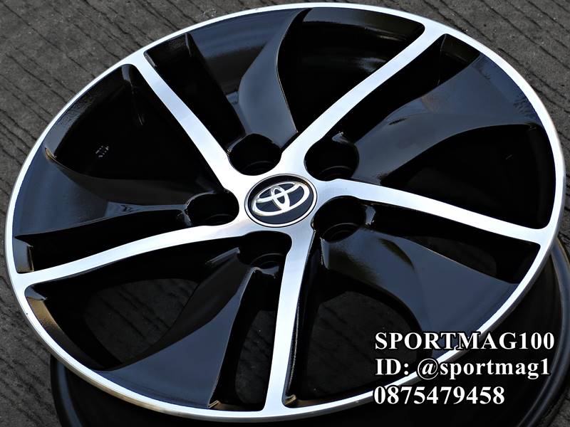 ล้อแม็กติดรถ Toyota Sienta 5รู100 Modify ดำหน้าเงา 5.5-15นิ้ว(รามอินทรา) ล้อแม็ก ล้อแม็กติดรถ Toyota Sienta 5รู100 Modify ดำหน้าเงา 5.5-15นิ้ว(รามอินทรา)