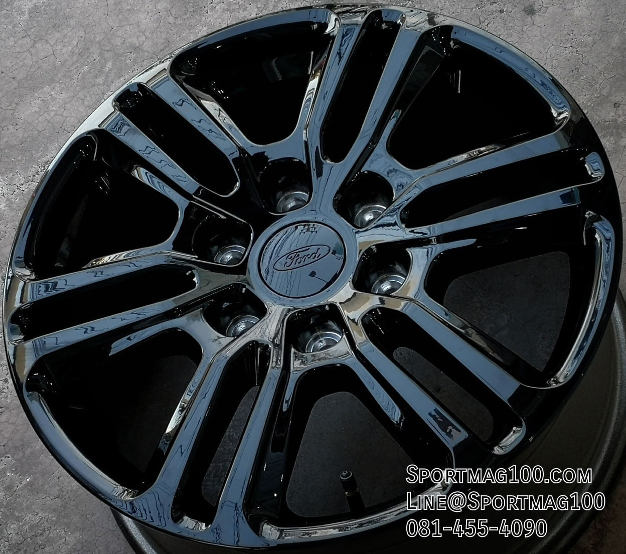 ล้อแม็กป้ายแดง Ford NewRenger 6รู139 รมดำ 8-18นิ้ว(รามอินทรา) ล้อแม็ก ล้อแม็กป้ายแดง Ford NewRenger 6รู139 รมดำ 8-18นิ้ว(รามอินทรา)