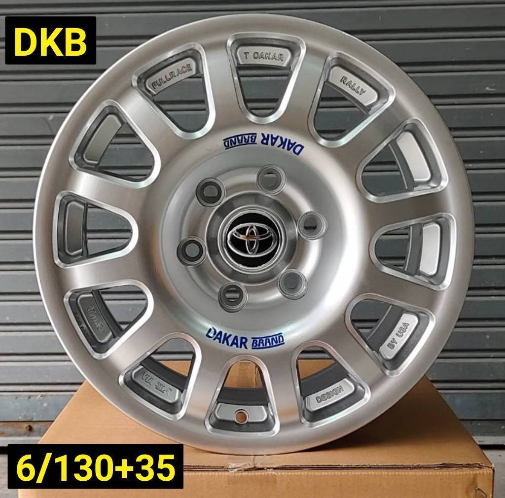 ล้อแม็กใหม่ DAKAR 6รู130 ET35 สีเงิน 8-16นิ้ว(รถตู้Toyotaตัวใหม่) ล้อแม็ก ล้อแม็กใหม่ DAKAR 6รู130 ET35 สีเงิน 8-16นิ้ว(รถตู้Toyotaตัวใหม่)