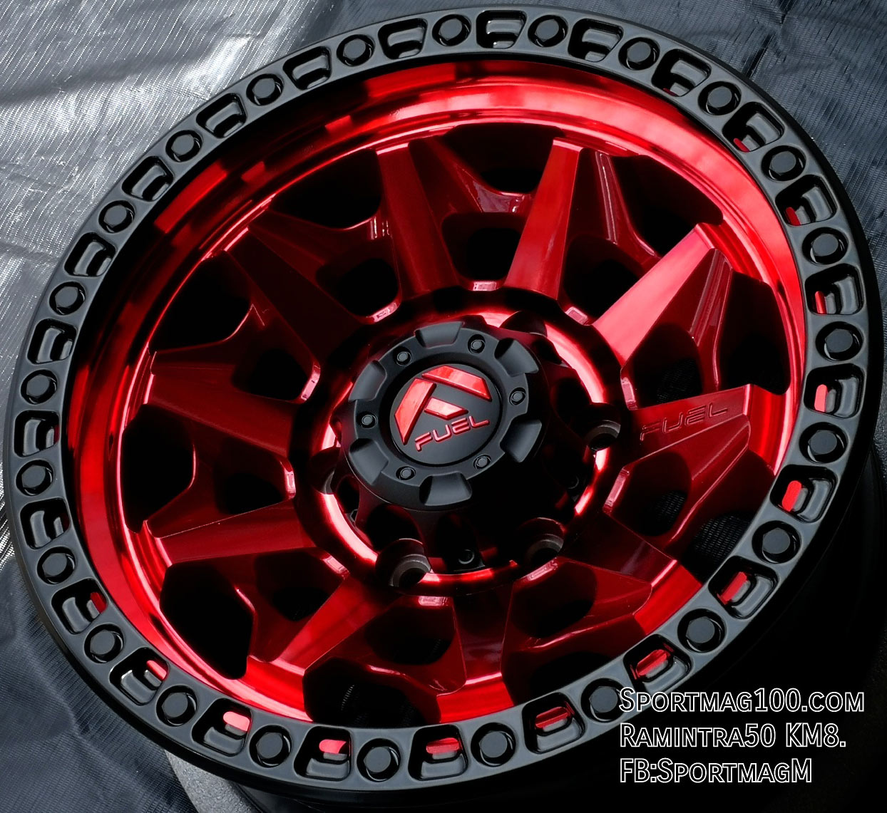 แม็กซ์ใหม่แท้ Fuel Covert 6รู139 ET1 สีแดงแก้วขอบดำ 8-16นิ้ว ล้อแม็ก แม็กซ์ใหม่แท้ Fuel Covert 6รู139 ET1 สีแดงแก้วขอบดำ 8-16นิ้ว