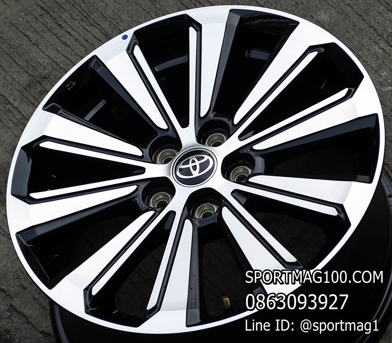 ล้อแม็กป้ายแดง Toyota Veloz 5รู100 ดำหน้าเงา 6-16นิ้ว(มี1วง) ล้อแม็ก ล้อแม็กป้ายแดง Toyota Veloz 5รู100 ดำหน้าเงา 6-16นิ้ว(มี1วง)