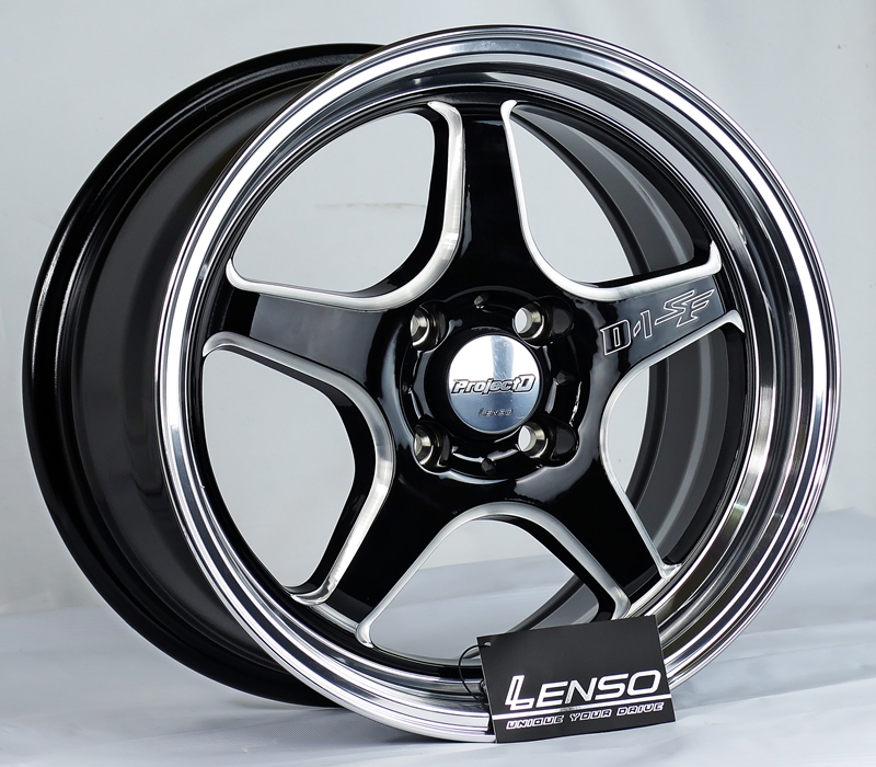 ล้อแม็กแท้เบา Lenso D1SF 4รู100 ดำขอบเงา 7-15นิ้ว ล้อแม็ก ล้อแม็กแท้เบา Lenso D1SF 4รู100 ดำขอบเงา 7-15นิ้ว