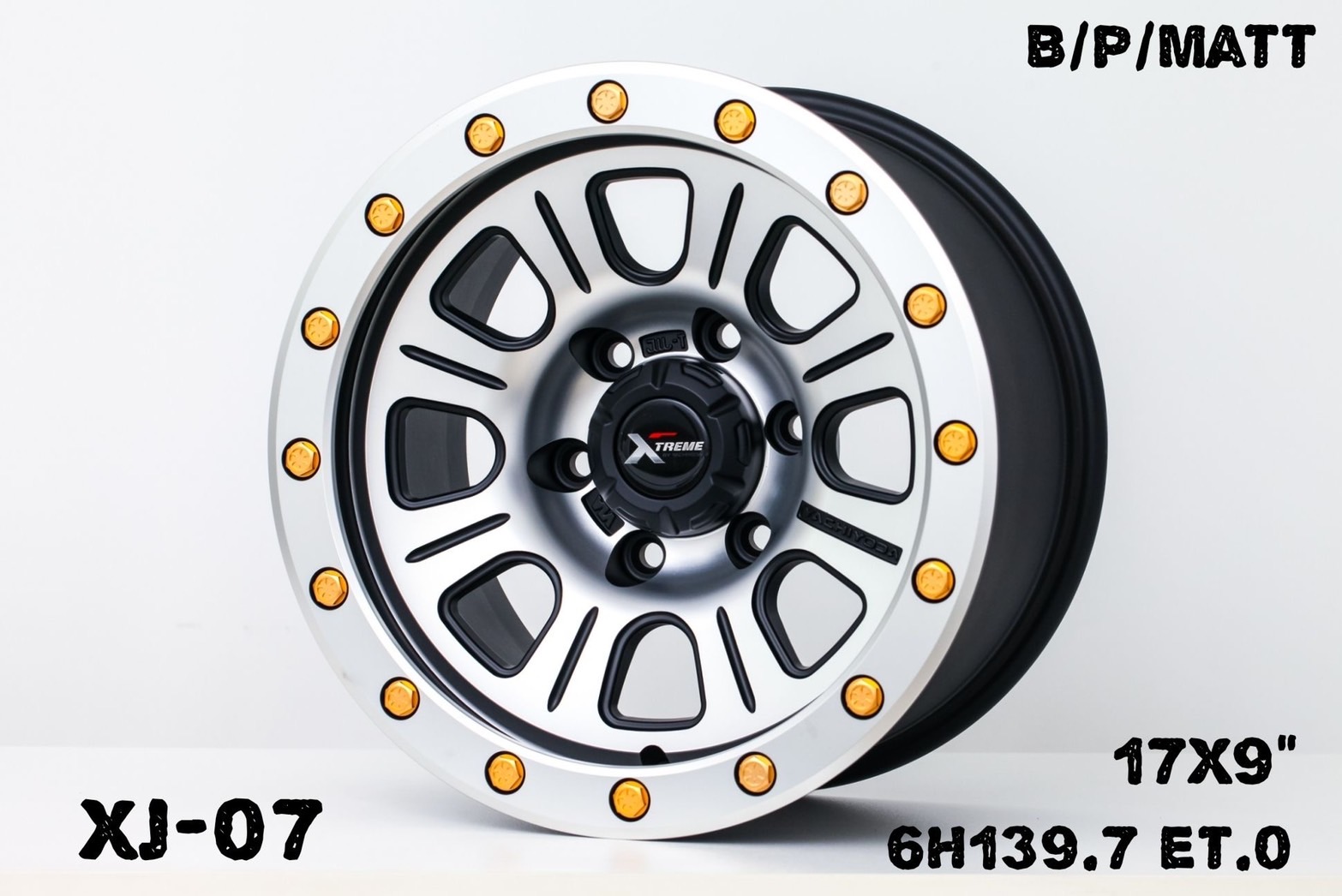 ล้อแม็กใหม่ Yachitoda XJ07 6รู139 ดำหน้าเงาขอบเงา 9-17นิ้ว ล้อแม็ก ล้อแม็กใหม่ Yachitoda XJ07 6รู139 ดำหน้าเงาขอบเงา 9-17นิ้ว