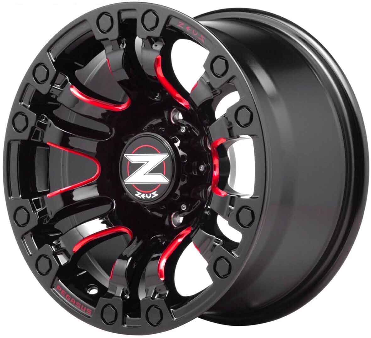 ล้อแม็กใหม่ ZEUS Z24 6รู139 ET0 ดำมิลลิ่งแดง 8.5-16นิ้ว ล้อแม็ก ล้อแม็กใหม่ ZEUS Z24 6รู139 ET0 ดำมิลลิ่งแดง 8.5-16นิ้ว