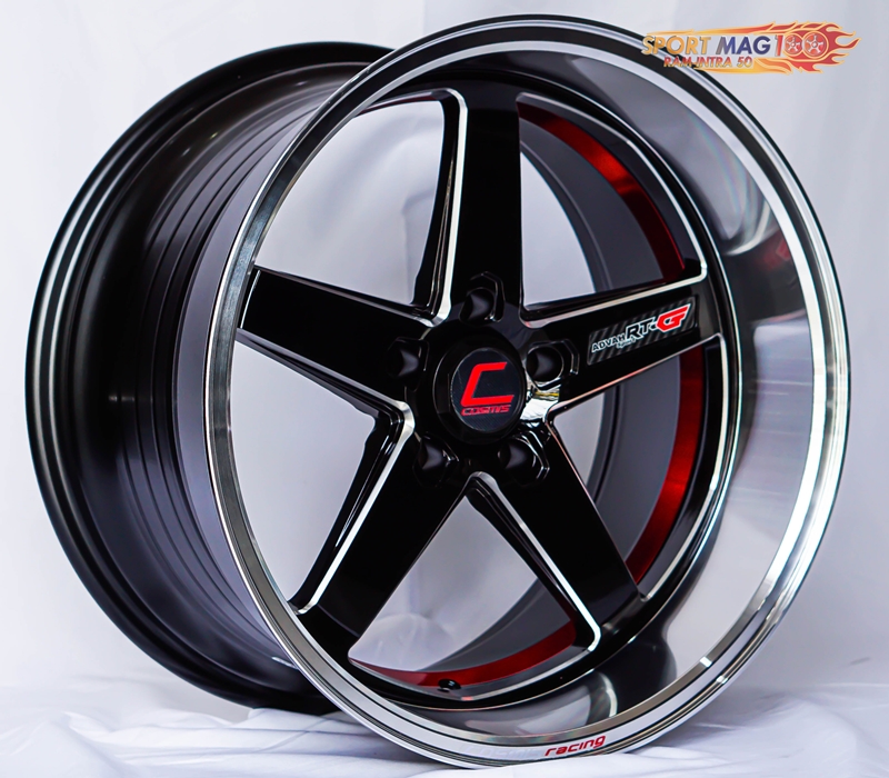 ล้อแม็กใหม่ COSMIS RTG 5รู114 ดำขอบเงาท้องแดง F9.5 R10.5-18นิ้ว ล้อแม็ก ล้อแม็กใหม่ COSMIS RTG 5รู114 ดำขอบเงาท้องแดง F9.5 R10.5-18นิ้ว