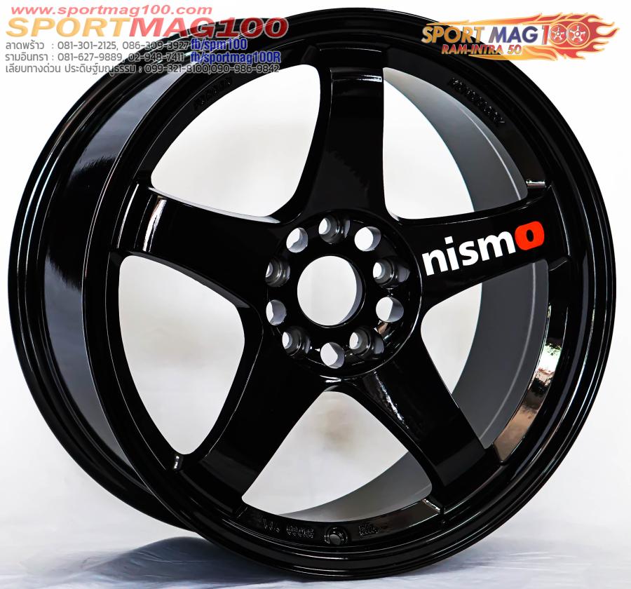 ล้อแม็กใหม่ลาย NISMO 5รู114 ET25 ดำแวว 9-18นิ้ว ล้อแม็ก ล้อแม็กใหม่ลาย NISMO 5รู114 ET25 ดำแวว 9-18นิ้ว
