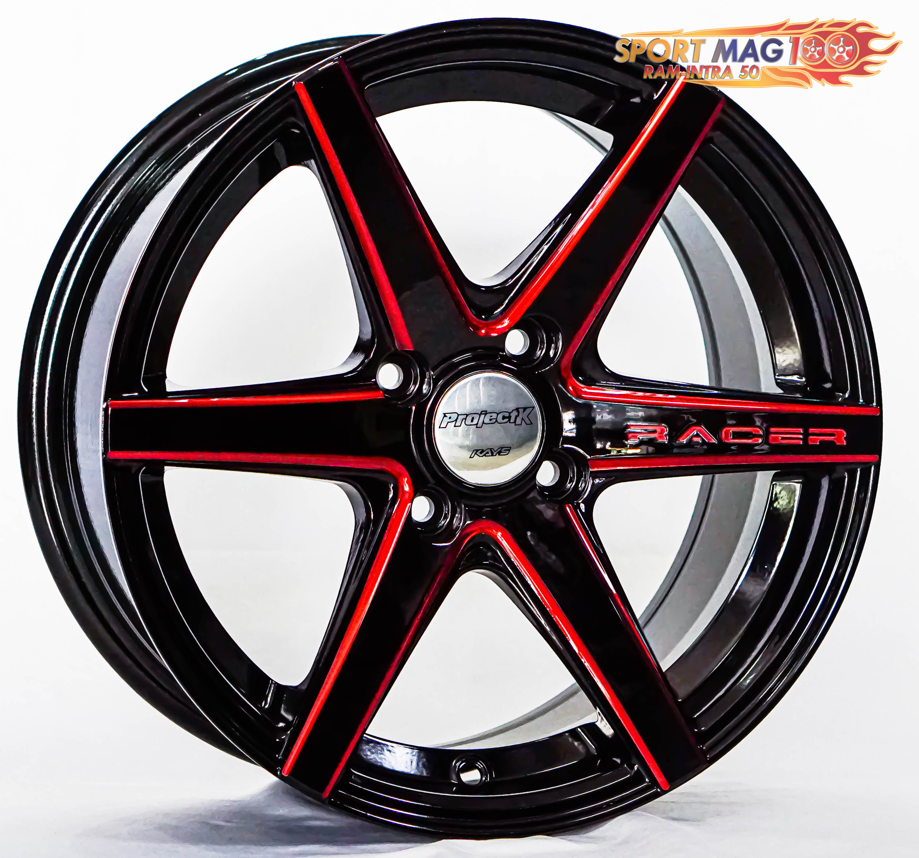 ล้อแม็กใหม่ Racer JAC 4รู100 ET35 ดำมิลลิ่งแดง 7-15นิ้ว ล้อแม็ก ล้อแม็กใหม่ Racer JAC 4รู100 ET35 ดำมิลลิ่งแดง 7-15นิ้ว