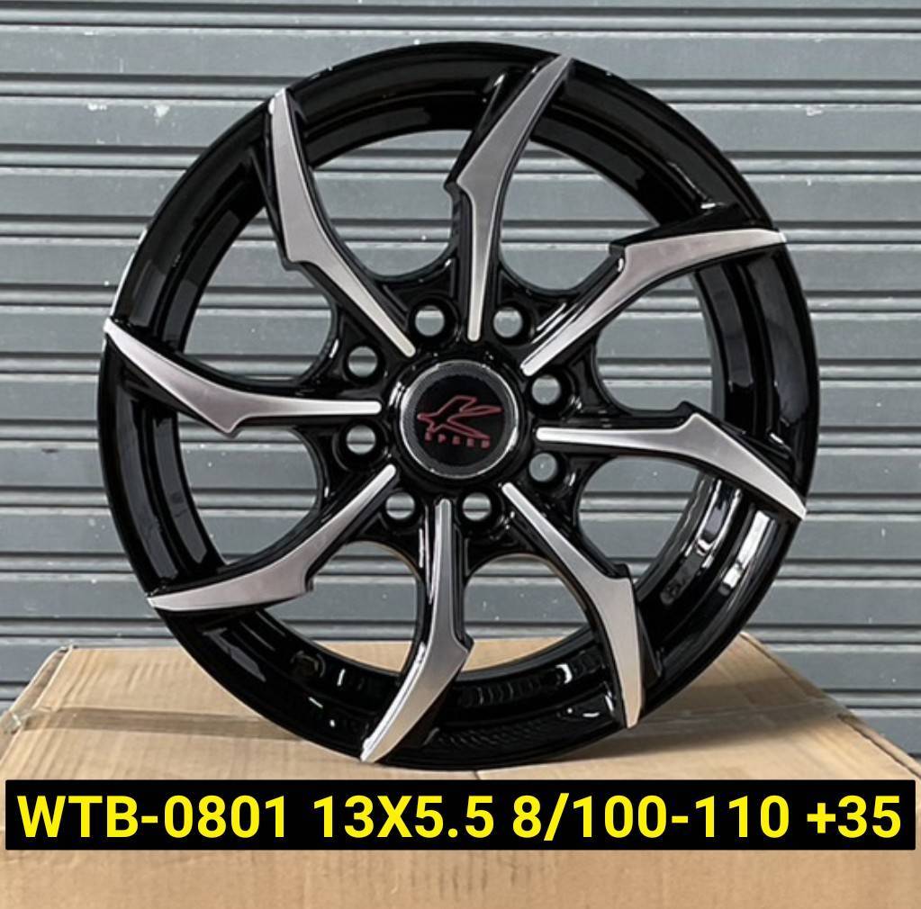 ล้อแม็กใหม่ Kspeed WTB-0801 4รู100/110 ET35 ดำหน้าเงา 5.5-13นิ้ว ล้อแม็ก ล้อแม็กใหม่ Kspeed WTB-0801 4รู100/110 ET35 ดำหน้าเงา 5.5-13นิ้ว