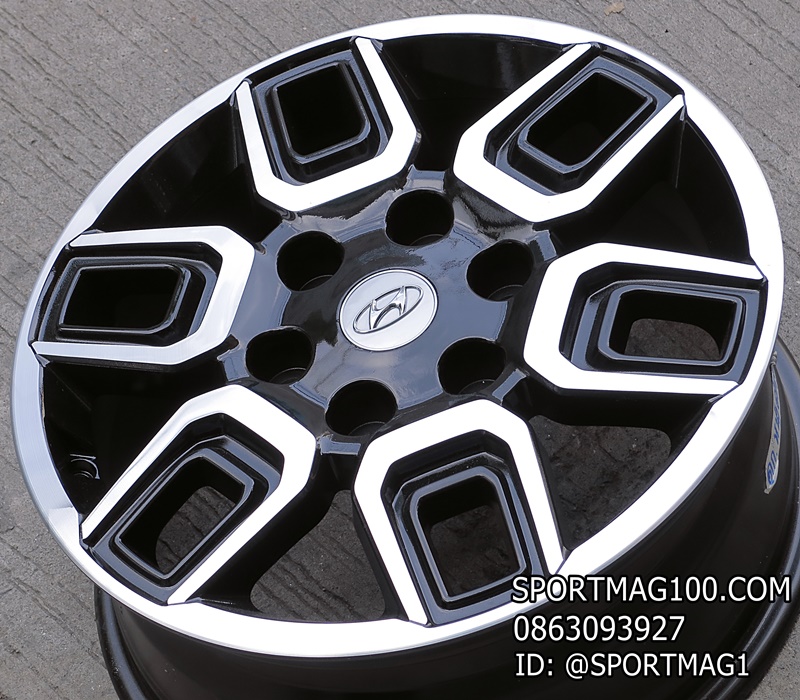 ล้อแม็กแท้ติดรถ Hyundai H1 6รู139 ดำหน้าเงา et48 6.5-17นิ้ว ล้อแม็ก ล้อแม็กแท้ติดรถ Hyundai H1 6รู139 ดำหน้าเงา et48 6.5-17นิ้ว