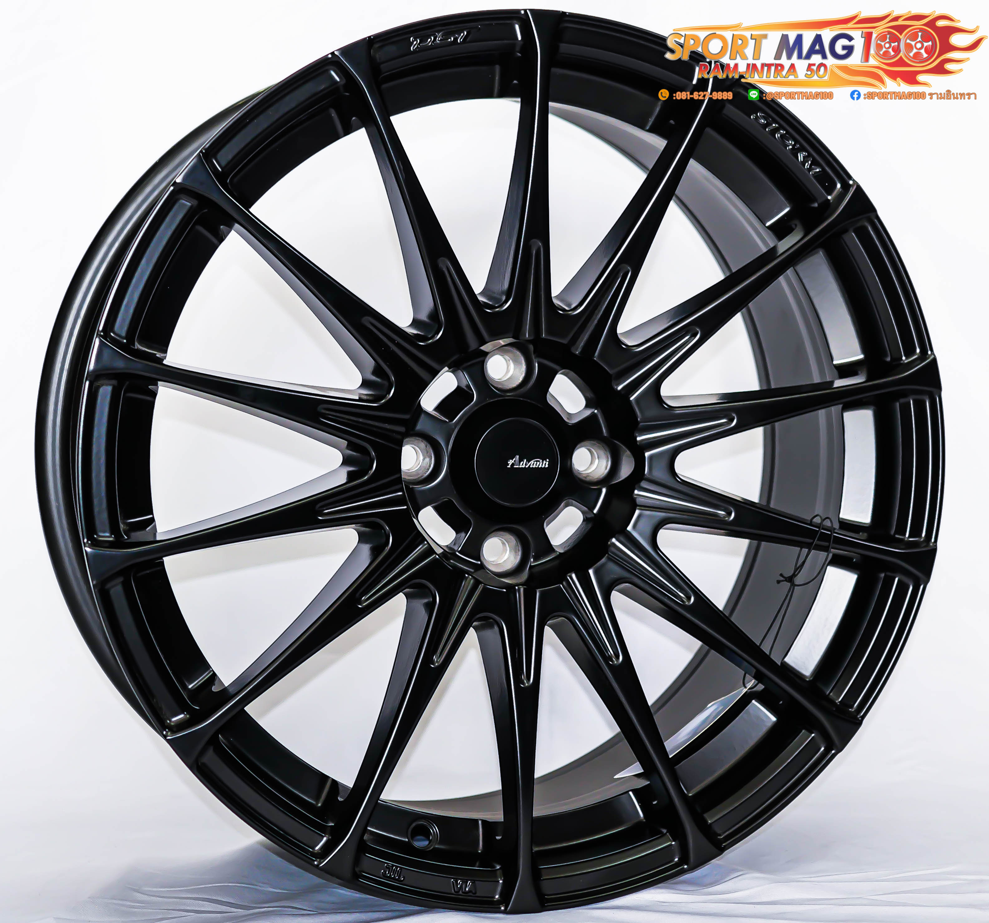 ล้อแม็กใหม่เบา FlowForming Advanti N779 4รู100 ET35 ดำด้าน 8-17นิ้ว (7.95โล) ล้อแม็ก ล้อแม็กใหม่เบา FlowForming Advanti N779 4รู100 ET35 ดำด้าน 8-17นิ้ว (7.95โล)