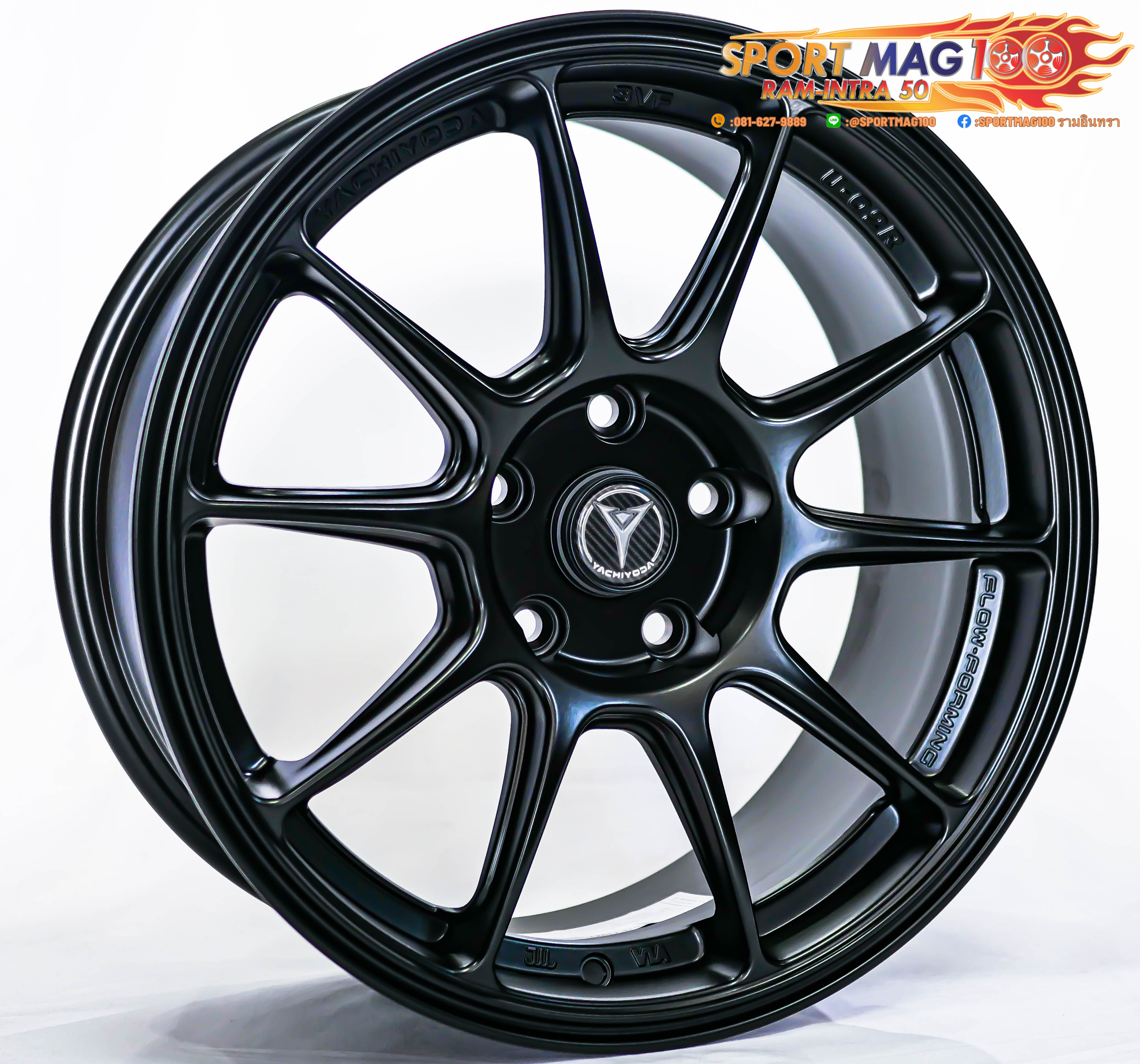ล้อแม็กใหม่เบา FlowForming Yachiyoda U02R 5รู114 ET30 ดำด้าน 7.5-17นิ้ว(7.65โล) ล้อแม็ก ล้อแม็กใหม่เบา FlowForming Yachiyoda U02R 5รู114 ET30 ดำด้าน 7.5-17นิ้ว(7.65โล)