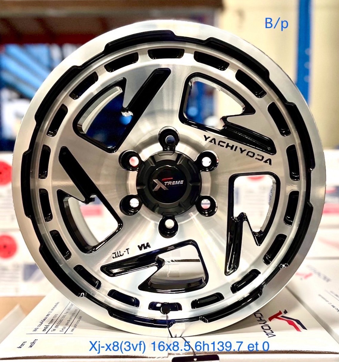 ล้อแม็กใหม่เบา Yachiyoda XJ-X8 นารูโตะ 6รู139 ET0 ดำหน้าเงา 8.5-16นิ้ว ล้อแม็ก ล้อแม็กใหม่เบา Yachiyoda XJ-X8 นารูโตะ 6รู139 ET0 ดำหน้าเงา 8.5-16นิ้ว