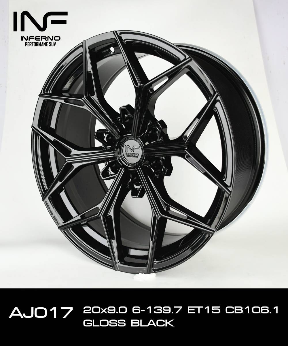 ล้อแม็กใหม่เบา FlowForming Inferno AJ017 6รู139 ET15 9-20นิ้ว ล้อแม็ก ล้อแม็กใหม่เบา FlowForming Inferno AJ017 6รู139 ET15 9-20นิ้ว