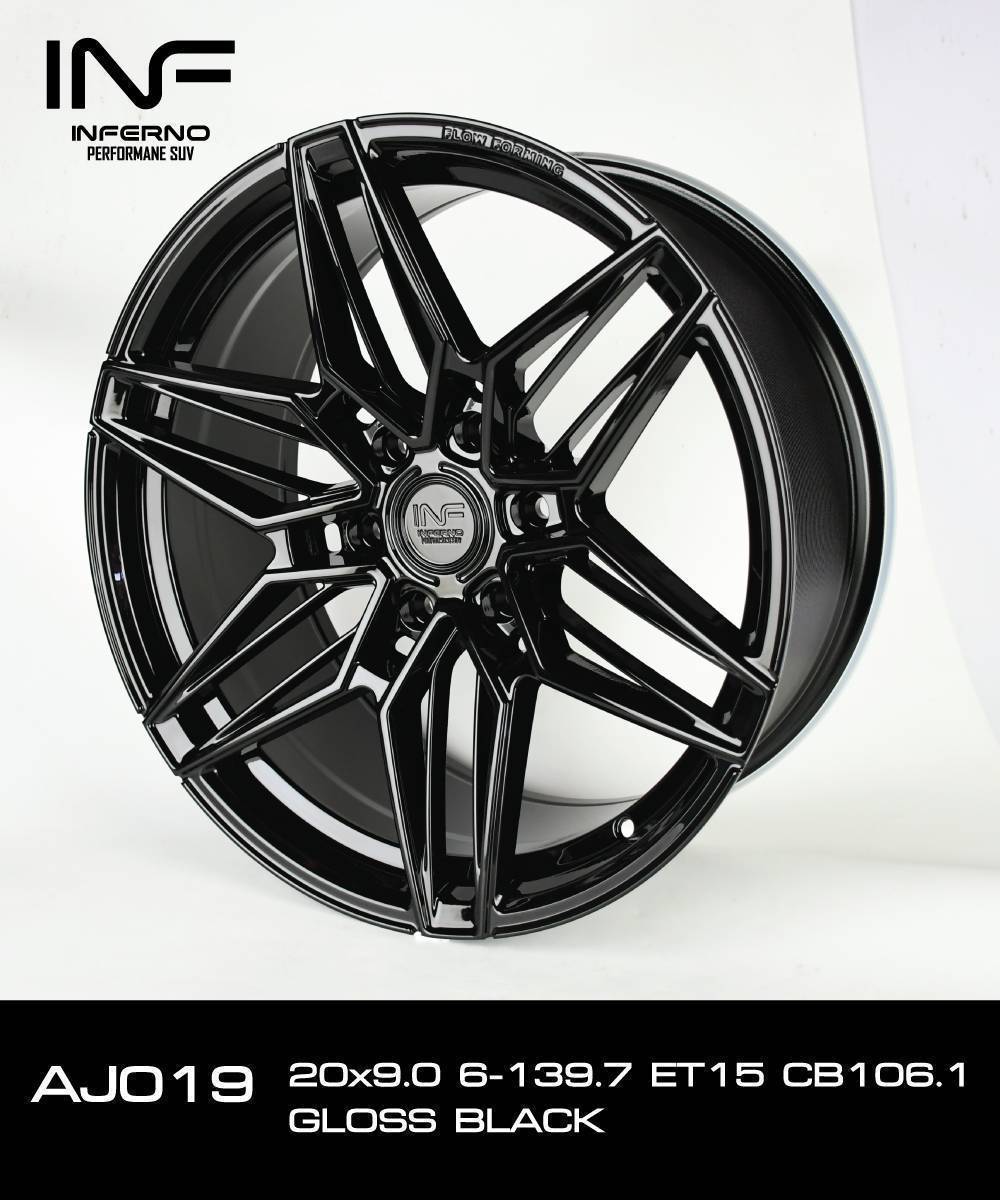 ล้อแม็กใหม่เบา FlowForming Inferno AJ019 6รู139 ET15 9-20นิ้ว ล้อแม็ก ล้อแม็กใหม่เบา FlowForming Inferno AJ019 6รู139 ET15 9-20นิ้ว