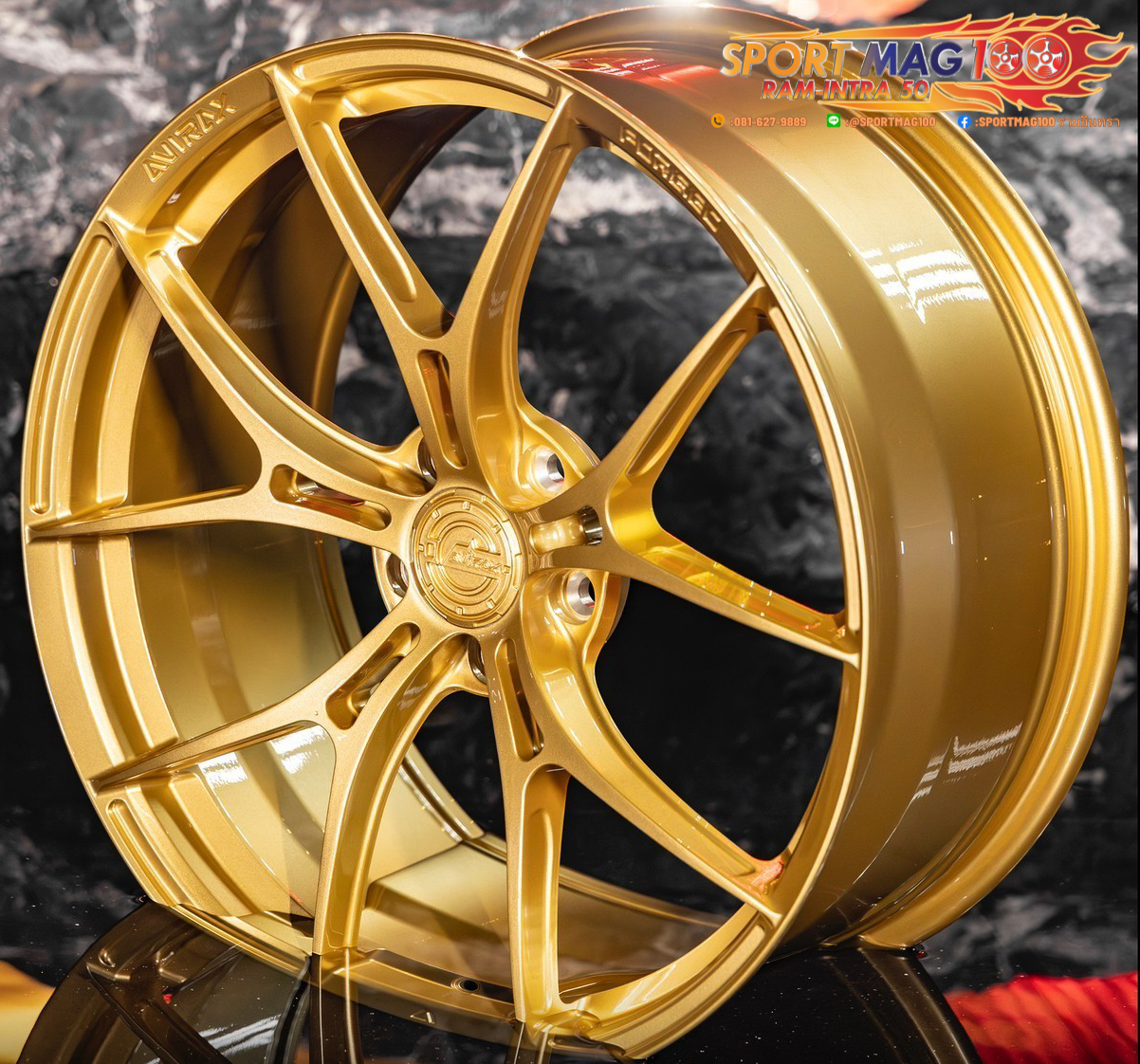 ล้อแม็กใหม่ AVIRAX FORGED GL500 5รู108 ET35 ทอง 8.5-18นิ้ว ล้อแม็ก ล้อแม็กใหม่ AVIRAX FORGED GL500 5รู108 ET35 ทอง 8.5-18นิ้ว