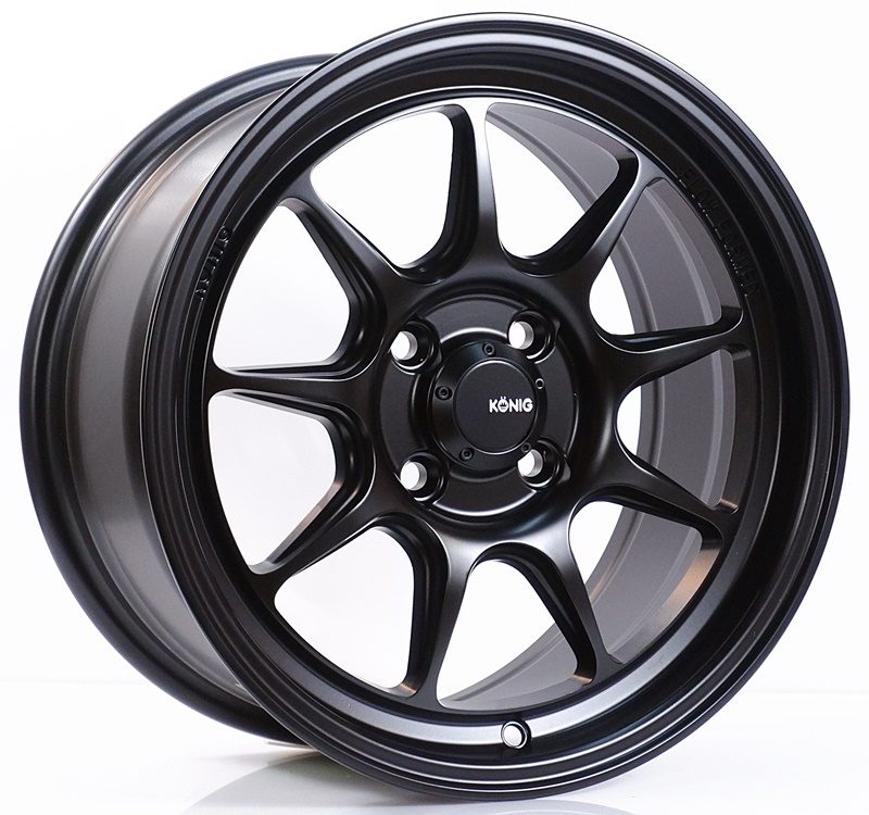 ล้อแม็กใหม่เบาสุดๆ USA Konig N675D ดำด้าน 4รู100 ET28 7-15นิ้ว ล้อแม็ก ล้อแม็กใหม่เบาสุดๆ USA Konig N675D ดำด้าน 4รู100 ET28 7-15นิ้ว