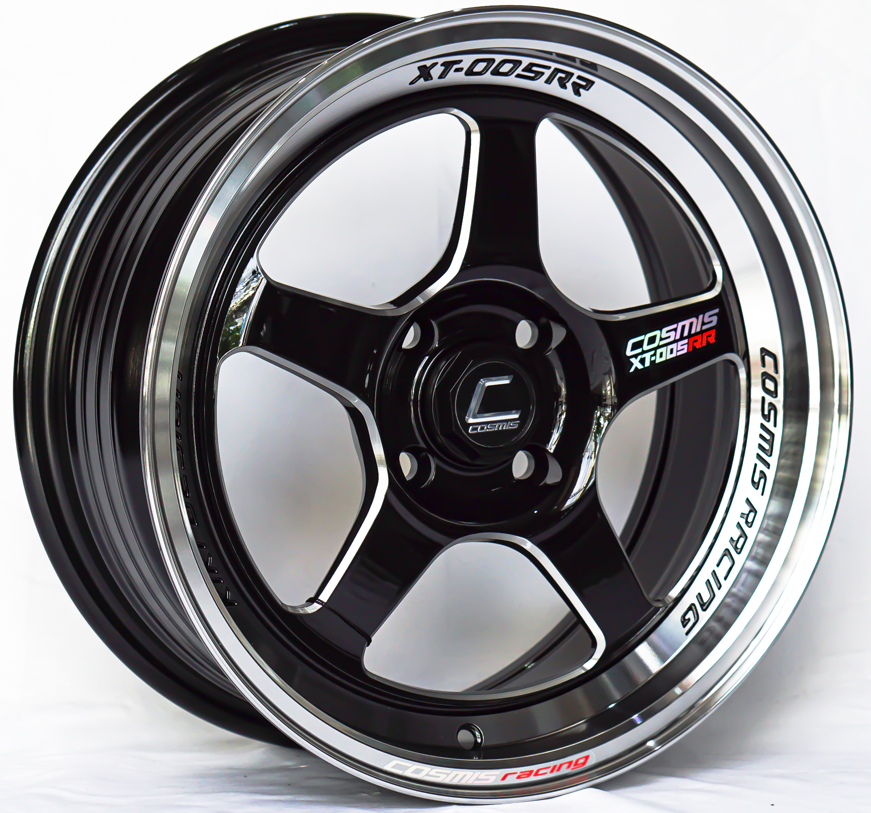 ล้อแม็กใหม่ Flowforming Cosmis XT005RR 4รู100 ET30 ดำขอบเงา 6.5-15นิ้ว (4.85kg.) ล้อแม็ก ล้อแม็กใหม่ Flowforming Cosmis XT005RR 4รู100 ET30 ดำขอบเงา 6.5-15นิ้ว (4.85kg.)
