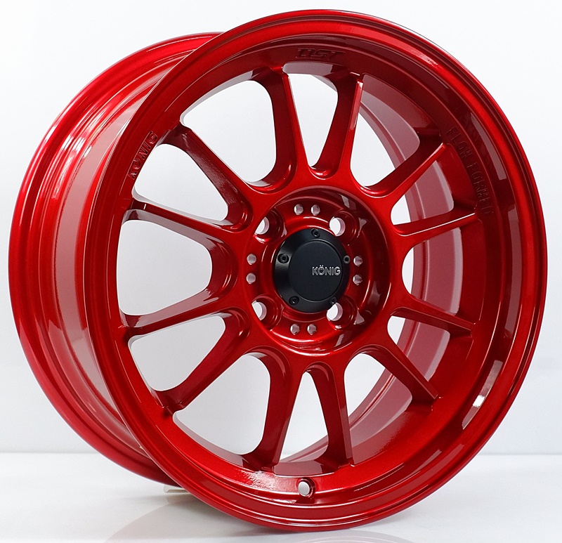ล้อแม็กใหม่เบาสุดๆ USA Konig N781D 4รู100 แดง ET28 7-15นิ้ว ล้อแม็ก ล้อแม็กใหม่เบาสุดๆ USA Konig N781D 4รู100 แดง ET28 7-15นิ้ว
