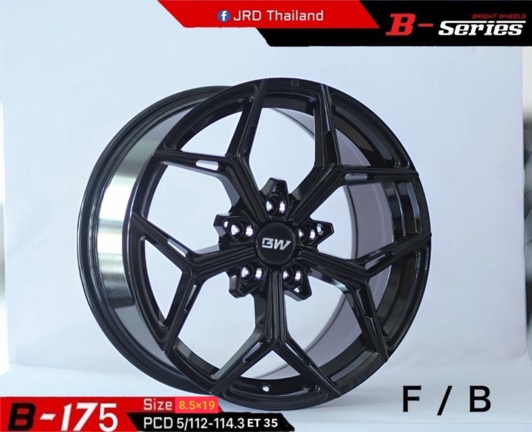 แม็กซ์ใหม่ BW B-175 5รู114/112 ET35 ดำเงา 8.5-19นิ้ว ล้อแม็ก แม็กซ์ใหม่ BW B-175 5รู114/112 ET35 ดำเงา 8.5-19นิ้ว