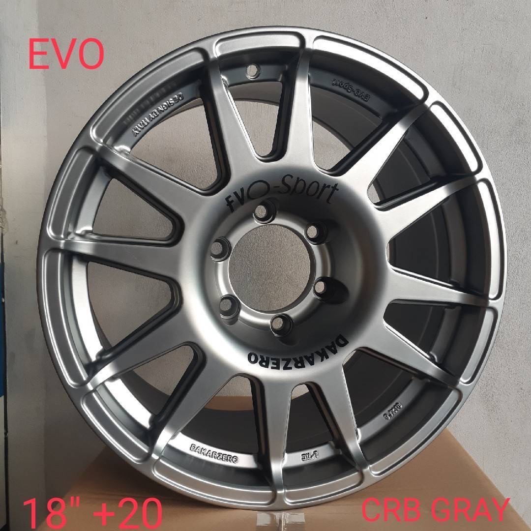 ล้อแม็กใหม่ EvoCross 6รู139 Offset20 คาร์บอนเกร กว้าง9 ขอบ18นิ้ว ล้อแม็ก ล้อแม็กใหม่ EvoCross 6รู139 Offset20 คาร์บอนเกร กว้าง9 ขอบ18นิ้ว