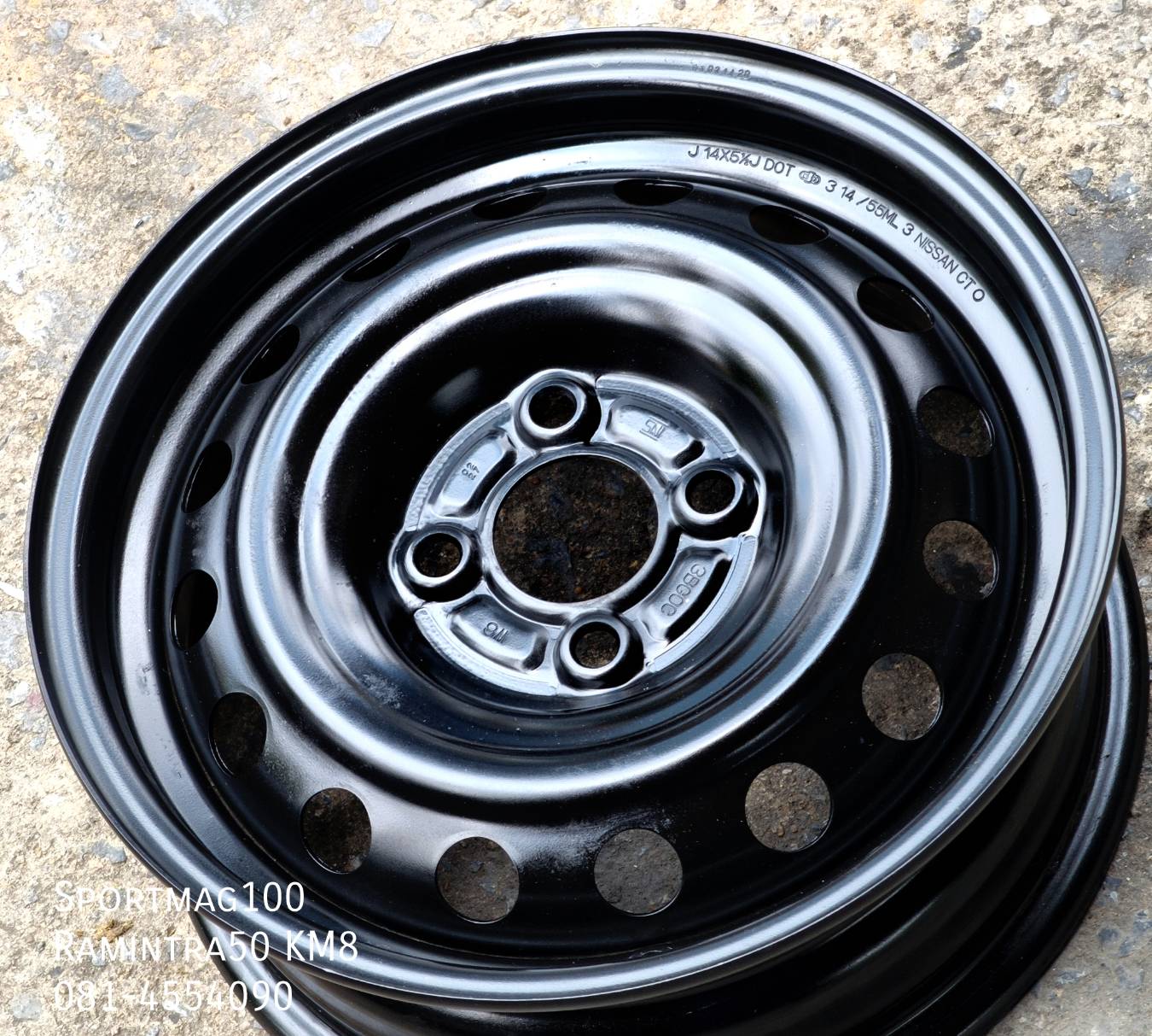 กระทะล้อ Nissan March ขอบ14นิ้ว 4รู100 สีดำ(รามอินทรา) ล้อแม็ก กระทะล้อ Nissan March ขอบ14นิ้ว 4รู100 สีดำ(รามอินทรา)