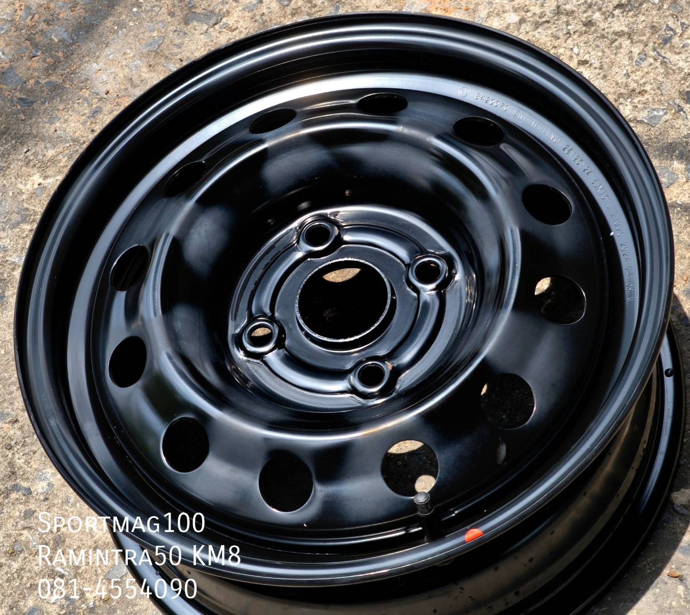กระทะล้อ Wuling Bingro ขอบ15นิ้ว 4รู114.3 CB56.6 สีดำ(รามอินทรา) ล้อแม็ก กระทะล้อ Wuling Bingro ขอบ15นิ้ว 4รู114.3 CB56.6 สีดำ(รามอินทรา)
