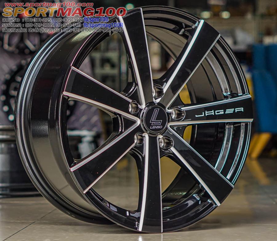 ล้อแม็กซ์ใหม่ Lenso JAG JagerGamma 5รู114 ET38 ดำมิลลิ่งก้าน 7.5-17นิ้ว ล้อแม็กซ์ใหม่ Lenso JAG JagerGamma 5รู114 ET38 ดำมิลลิ่งก้าน 7.5-17นิ้ว