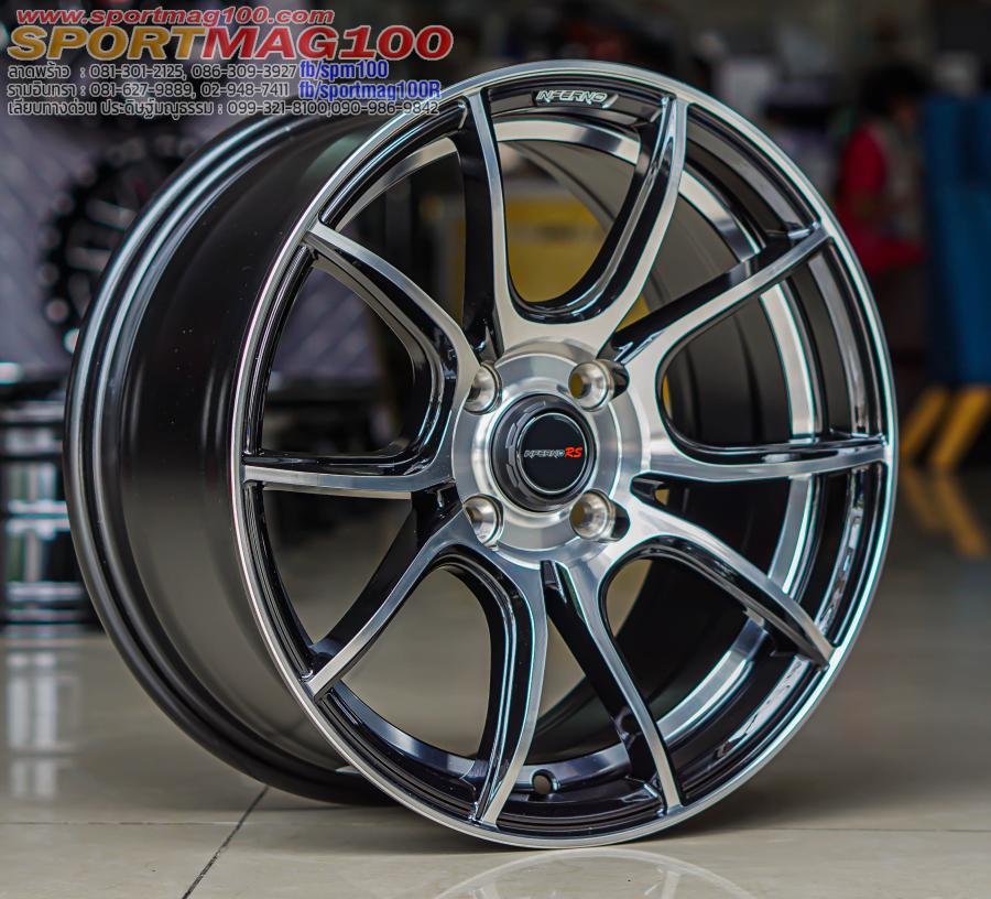 *เฮียสั่งลด ล้อแม็กใหม่ INFERNO HR5 4รู100 ดำคัตเงิน 7-15นิ้ว *เฮียสั่งลด ล้อแม็กใหม่ INFERNO HR5 4รู100 ดำคัตเงิน 7-15นิ้ว