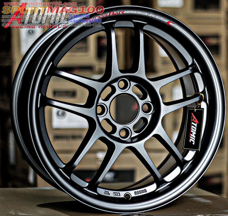ล้อแม็กใหม่ Atomic Racing Hart 4รู100 ET35 กันด้าน 7-15นิ้ว ล้อแม็กใหม่ Atomic Racing Hart 4รู100 ET35 กันด้าน 7-15นิ้ว