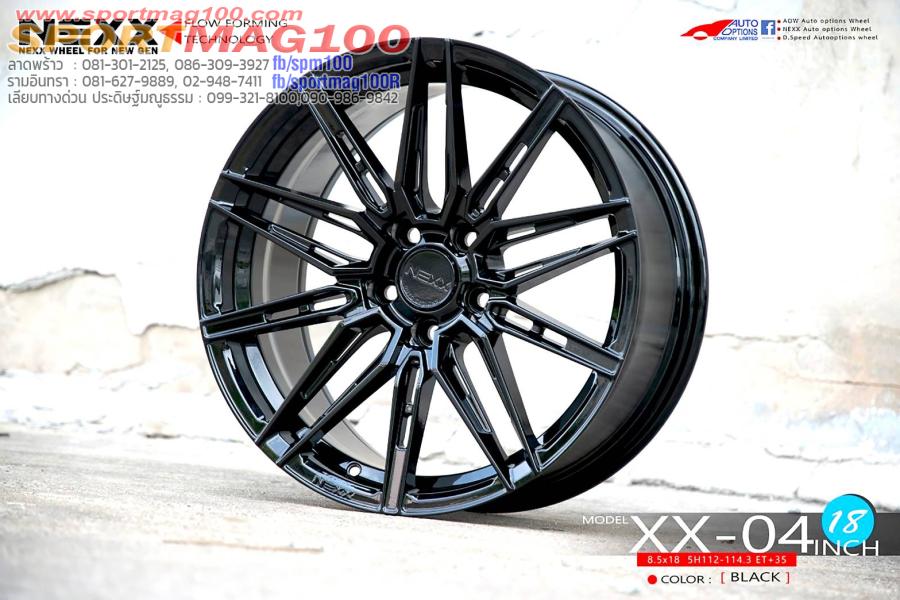 ล้อแม็กใหม่เบา FlowForming NEXX XX04 5รู112/114 ET35 ดำแวว 8.5-18นิ้ว ล้อแม็กใหม่เบา FlowForming NEXX XX04 5รู112/114 ET35 ดำแวว 8.5-18นิ้ว