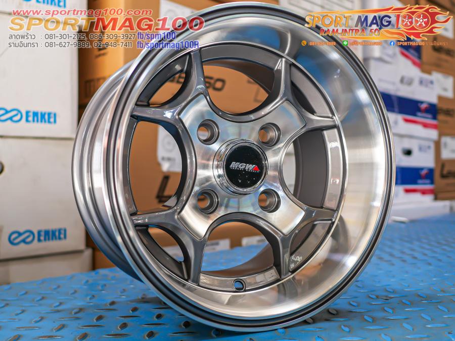 ล้อแม็กใหม่ MGW MT038 4รู110 ET10 ดำหน้าเงา 7-12นิ้ว(สำหรับ Mira) ล้อแม็กใหม่ MGW MT038 4รู110 ET10 ดำหน้าเงา 7-12นิ้ว(สำหรับ Mira)