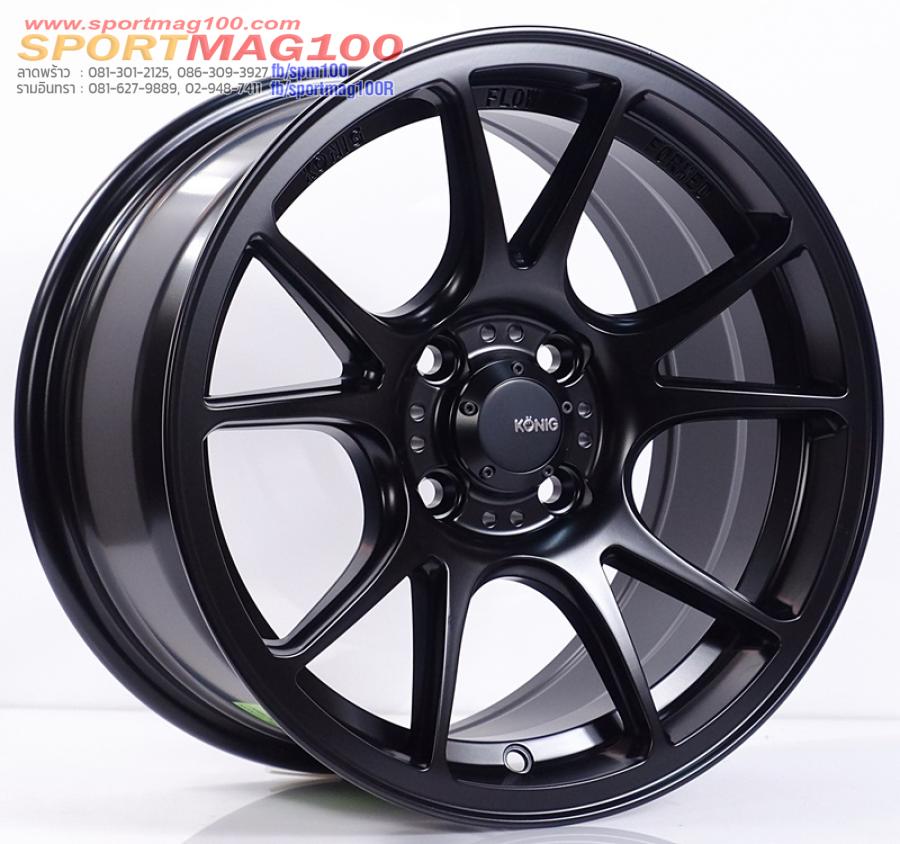 ล้อแม็กใหม่เบาสุดๆ USA Konig N903m ดำด้าน 4รู100 ET28 7-15นิ้ว ล้อแม็กใหม่เบาสุดๆ USA Konig N903m ดำด้าน 4รู100 ET28 7-15นิ้ว