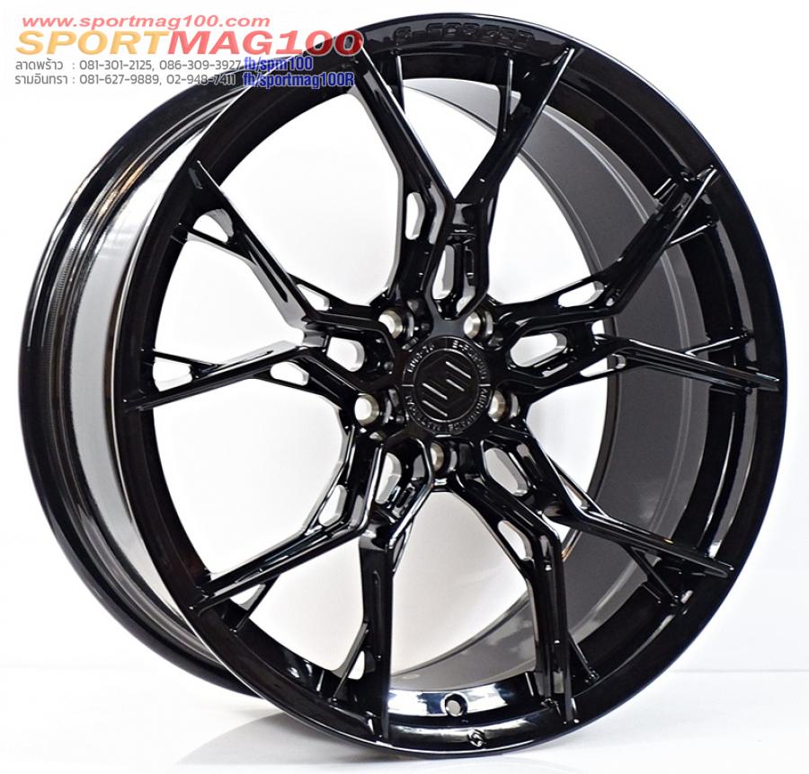 ล้อแม็กใหม่ S-Forged SF01 5รู114 Offset35-38 ดำเงา กว้างF8.5 R9.5 ขอบ20 (8.9kg.) ล้อแม็กใหม่ S-Forged SF01 5รู114 Offset35-38 ดำเงา กว้างF8.5 R9.5 ขอบ20 (8.9kg.)