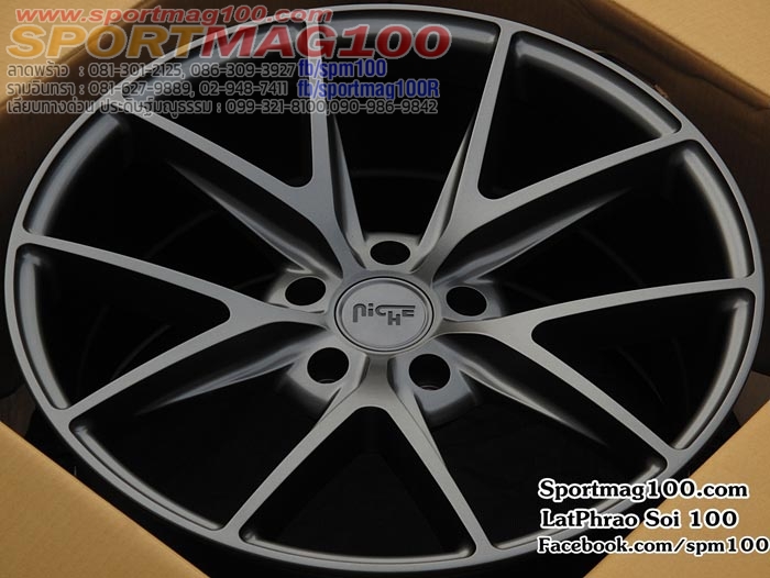 ล้อแม็กซ์ใหม่ Niche Misano 5รู112 สีGrey et30-35 F8 R9.5-18นิ้ว ล้อแม็ก ล้อแม็กซ์ใหม่ Niche Misano 5รู112 สีGrey et30-35 F8 R9.5-18นิ้ว