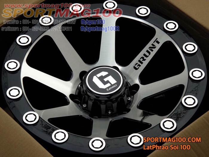 แม็กใหม่ Lenso Grunt 6รู139 ET15 ดำหน้าเงา 9-17นิ้ว ล้อแม็ก แม็กใหม่ Lenso Grunt 6รู139 ET15 ดำหน้าเงา 9-17นิ้ว
