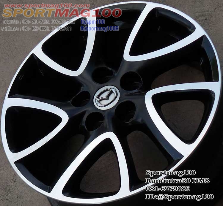 แม็กซ์ Mazda3 Modify 5รู114 ดำเงา 7-17นิ้ว ล้อแม็ก แม็กซ์ Mazda3 Modify 5รู114 ดำเงา 7-17นิ้ว