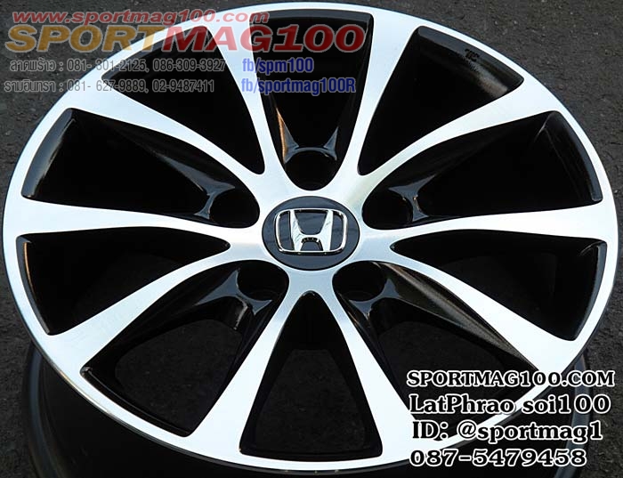 ล้อแม็กซ์ติดรถ New Civic 5รู114 Modify By Sportmag100 ดำหน้าเงา 7-16นิ้ว ล้อแม็ก ล้อแม็กซ์ติดรถ New Civic 5รู114 Modify By Sportmag100 ดำหน้าเงา 7-16นิ้ว