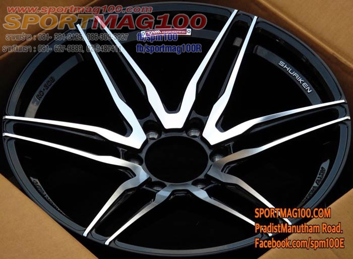 แม็กซ์ใหม่ TAM Shuriken Rd309 6รู139 ET15 ดำเงา 10-20นิ้ว ล้อแม็ก แม็กซ์ใหม่ TAM Shuriken Rd309 6รู139 ET15 ดำเงา 10-20นิ้ว