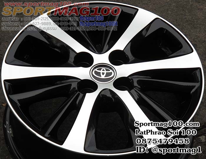 ล้อแม็กป้ายแดง Yaris ATIV Modify 4รู100 ดำหน้าเงา 5.5-15นิ้ว ล้อแม็ก ล้อแม็กป้ายแดง Yaris ATIV Modify 4รู100 ดำหน้าเงา 5.5-15นิ้ว
