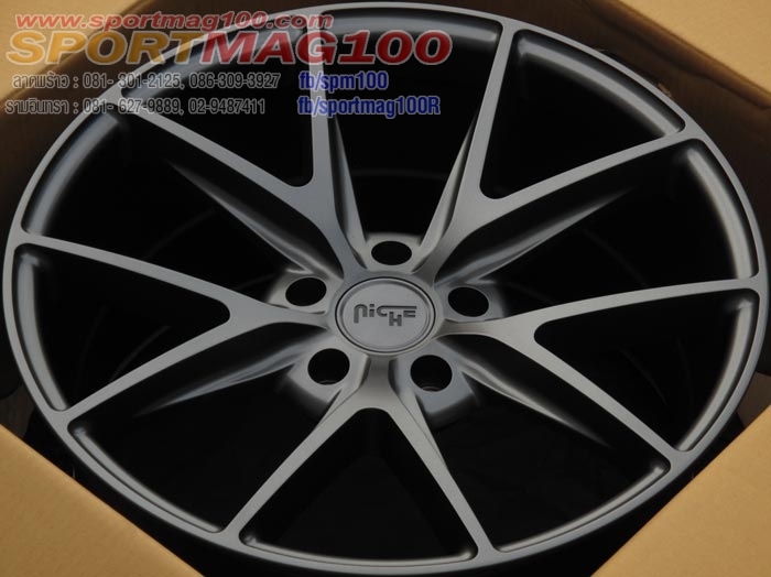 แม็กซ์ใหม่ NICHE Misano ET35 สีเทา สำหรับซีรี่ย์3 F8.5 R9.5-19นิ้ว ล้อแม็ก แม็กซ์ใหม่ NICHE Misano ET35 สีเทา สำหรับซีรี่ย์3 F8.5 R9.5-19นิ้ว