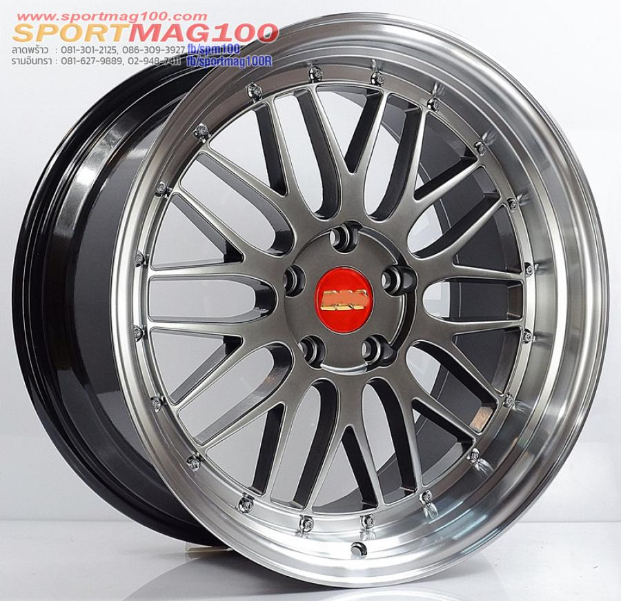 แม็กซ์ใหม่ BBS LM ขอบ 18 กว้าง F8 R9 5รู112/114 Offset35-35 สีไฮเปอร์แบล็คขอบกระจก