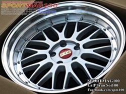 ล้อแม็กใหม่ BBS LMR 5รู114 ซิลเวอร์ขอบกระจก F8.5 R9.5-19นิ้ว