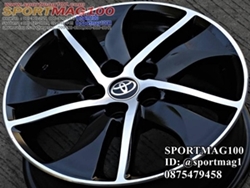 ล้อแม็กติดรถ Toyota Sienta 5รู100 Modify ดำหน้าเงา 5.5-15นิ้ว(รามอินทรา)